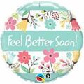 Anagram 18 in. Feel Better Soon Floral Flat Foil Balloon, 5PK 71531